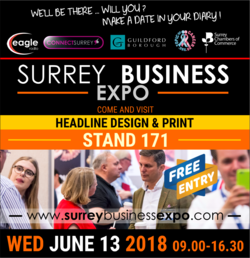 Headline Design and Print to exhibit at Surrey Business Expo